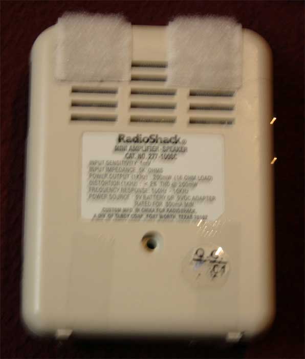 Radioshack White Amp Back